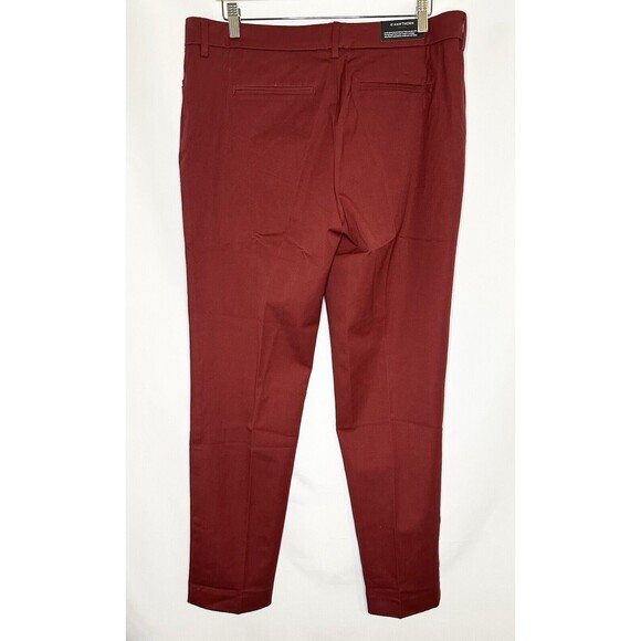 41Hawthorn Merlot Red Adjustable Hem Straight Leg Pants Women's SIZE 14 NWT - Picture 2 of 13